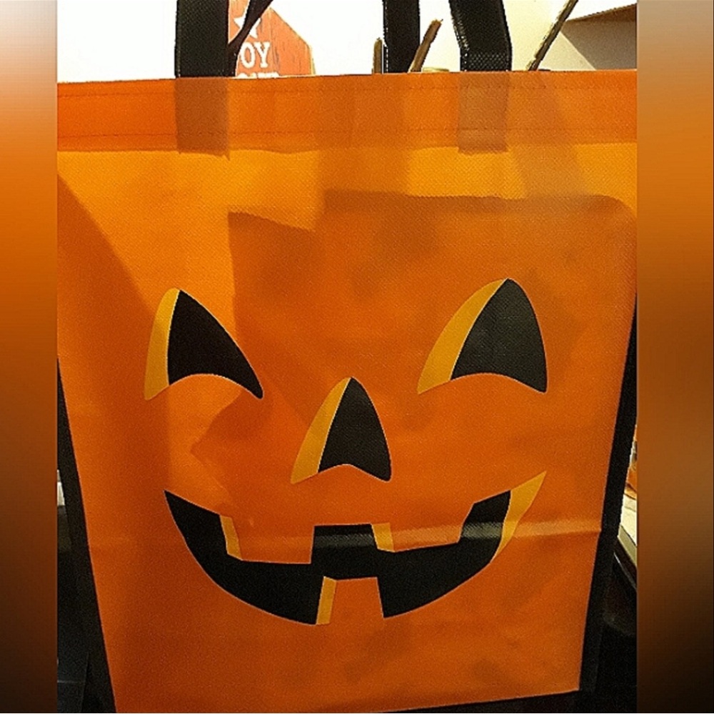 Pumpkin Jack O' Lantern Tote Bag Orange NEW NWT